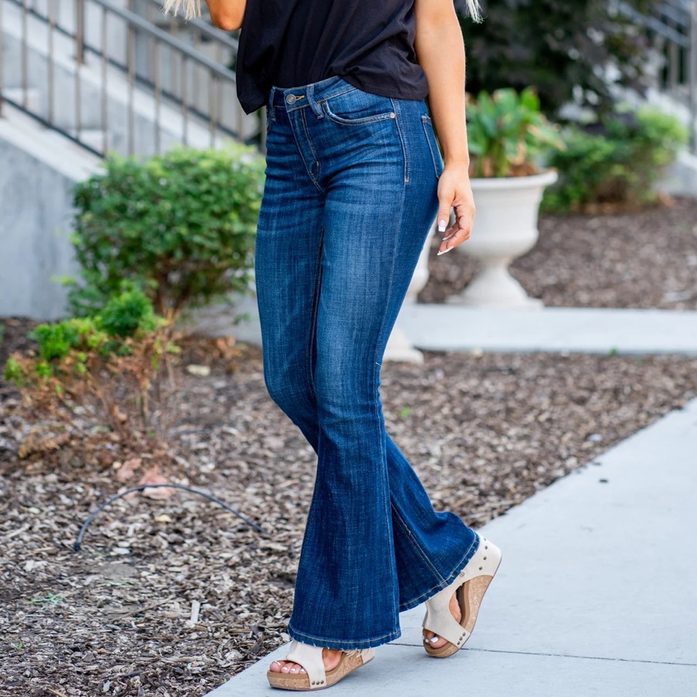 KanCan Dark Blue Flare Jeans